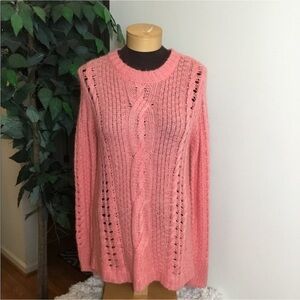 Aeropostale long sleeve braided open knit long sleeve sweater Woman’s La…